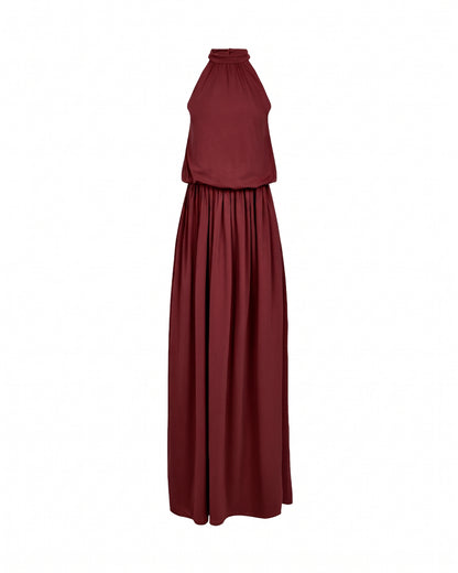 Folded Grace Dress - Wine