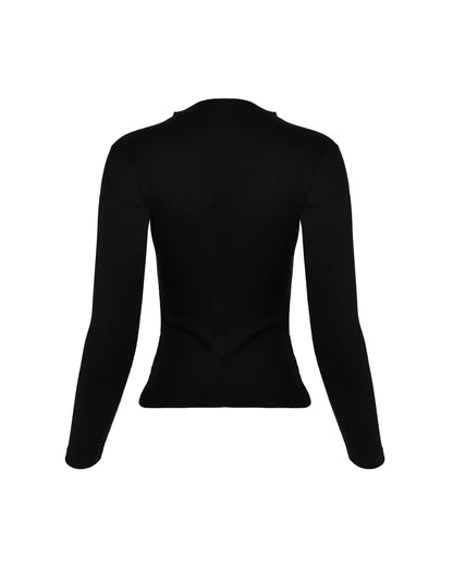 Skin like turtle neck sweater Black