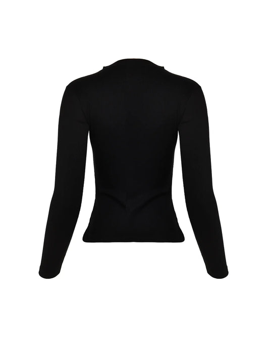 Skin like turtle neck sweater Black