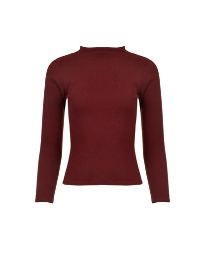 Skin like turtle neck sweater Wine