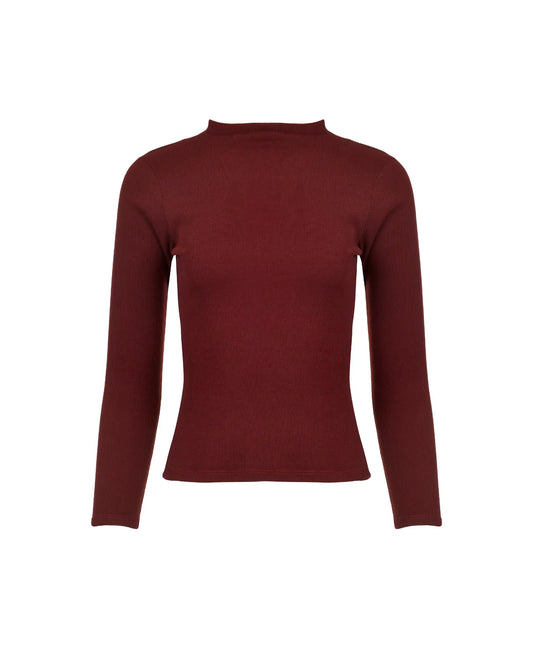Skin like turtle neck sweater Wine